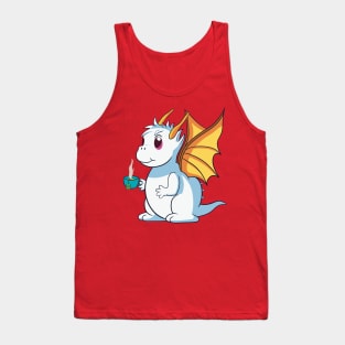 Cute Dragon with Cup of Tea Tank Top